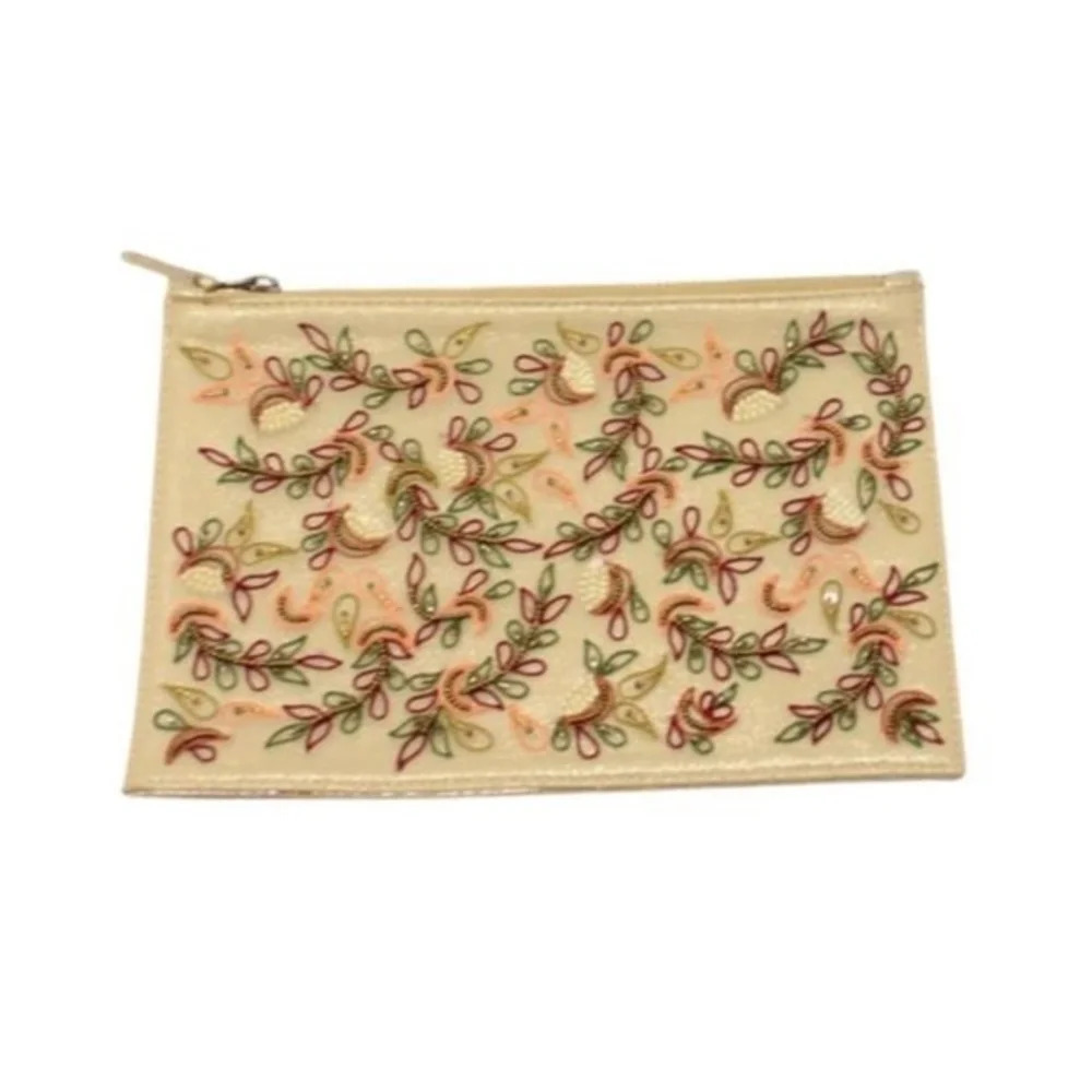 Anthropologie Deepa  Beaded Huma Pouch Clutch - Picture 2 of 5